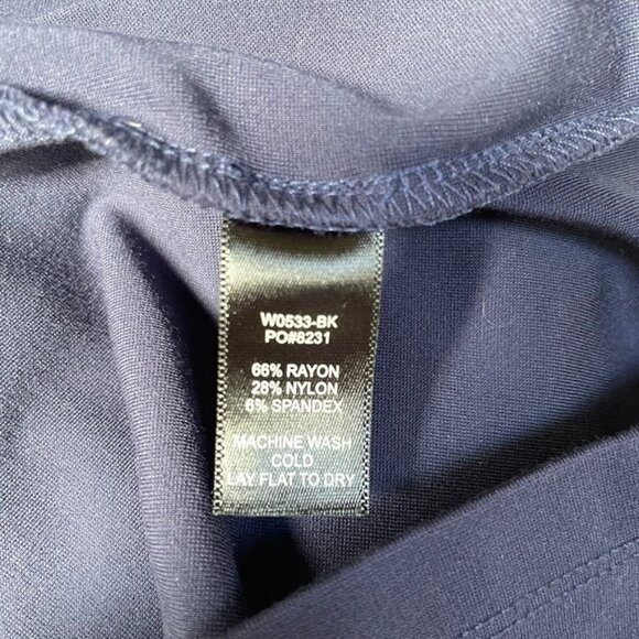 Betabrand Dress Womens Small Blue Black Colorblock‎ Zip Pockets Rayon Nylon - Picture 7 of 8